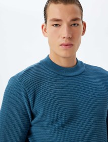 Resim Triko Kazak Yarım Balıkçı Yaka Basic Dokulu Pamuk Karışımlı 