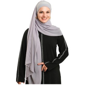 Resim Hürrem Bone Gri Pratik Hazır Geçmeli Bone Şal Şifon Düz 2506 15 gri 