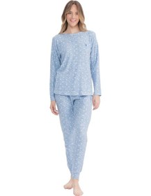 Resim U.S. Polo Assn. Kadın Mavi Yuvarlak Yaka Pijama Takımı-mavi-xl Çok Renkli 