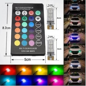 Resim T10 Rgb Kumandalı Çakarlı Park Ampülleri 