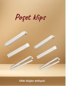 Resim ufak dusler atölyesi Pratik 6l1 Poset Kapatici Klips Ambalaj Ve Torba Kapatma Aparati Poset Klipsi- 6 Adet 