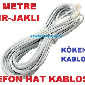 Resim 10 Metre On 10 Mt Hazir Soketli Telefon Adsl Modem Hat Kablosu 2 