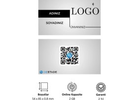 Resim Destade Nfc ve Qr Kod Özellikli Temassız Dijital Kartvizit 