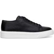 Resim Marcomen 152-17494 Erkek Hakiki Deri Klasik Sneaker Siyah 