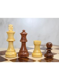 Resim MiraLive Özel Vernikli Mıknatıs Taşlı Ahşap Katlanabilir Kutulu Satranç Oyunu 17.5 cm 