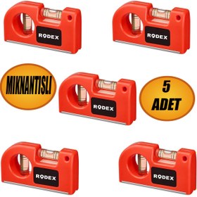 Resim NUBLADO Cep Mini Tipi Su Terazi Mıknatıslı Mini Su Terazisi 85 Mm (5 ADET). 