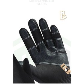 Resim Motiva Su Geçirmez Softshell Unisex Bisiklet, Motosiklet Eldiven Dokunmatik Kışlık Rüzgar Geçirmez Kaymaz 