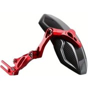 Resim Hightower 1 Adet Ayarlanabilir Universal Imitasyon Karbon Fiber Arka Çamurluk Kırmızı 