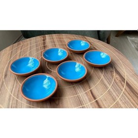 Resim Athstore Mavi Sosluk Reçellik Çerezlik Lokumluk Kase 6 Lı Set Mavi 