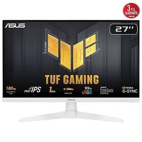 Resim ASUS TUF GAMING VG279Q3A-W 27 FAST IPS FreeSync Premium BEYAZ 1920x1080 1ms 180Hz 250cd DP HDMI Hoparlör VESA 3YIL 99% sRGB ELMB MONİTÖR 