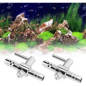 Resim 2/5 adet Bakır Galvanizli Akvaryum Balık Hava Pompası Kontrol Valfi, İki Yönlü Balık Tankı Hava Valfi, Hava Pompası Hava Akış Dağıtıcısı için Uygun, 3/16 İnç İç Çap ve 3/8 İnç Dış Çap Uçak Borusu için Uygun, Pil Olmadan 