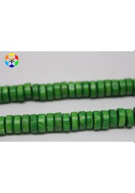 Resim Bileklik Boy Ahşap Yarım Dizi Rondela Yeşil 18cm Uzunluğundadır Çok Renkli 