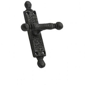Resim Prinç döküm antik siyah rustik eskitme, ferforje tipi osmanlı tipi mandal sapı pencere kolu HFT03008 