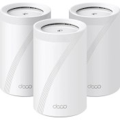 Resim TP-Link Deco BE65 (3-Pack) | Wi-Fi 7 Mesh Sistemi | BE9300 Mbps | Fiber Uyumlu | Üç Bant | AI-Roaming | 2.5 Gbps Port | 6 GHz | 200 Cihaz | WPA3 | VPN | Mobil Uygulama ile Kolay Kurulum 