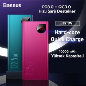 Resim Baseus Adaman 22.5W Hızlı Şarj 10000Mah Power Bank Metal Kasa Di (473421957) Baseus