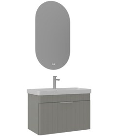 Resim Orka Procida 80 Cm Mat Kaşmir Banyo Dolabı Takımı Beyaz 