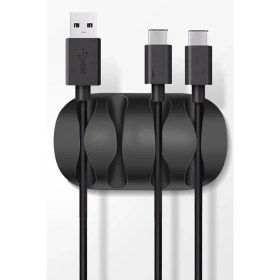 Resim Gampus 5 Kanallı Kablo Sabitleyici Düzenleyici, 3 Adet Fiş Tutucu, Kablo Yönetimi İçin Pratik Set 