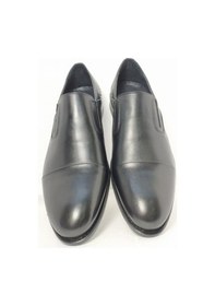 Resim Nevzat Öge 20 Siyah Mat Hakiki Deri Erkek Günlük Klasik Ayakabı 