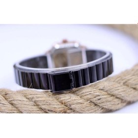 Resim Siyah Renk Kordonlu Kare Kasa Kadın Kol Saati Mls-111-2 