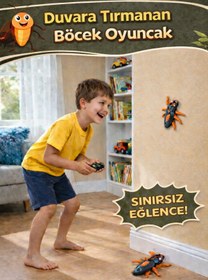 Resim Milan Toys Uzaktan Kumandalı Duvara Tırmanabilen Robot Böcek Oyuncak – LED Işıklı, USB Şarjlı, 3 Yaş Üzeri 