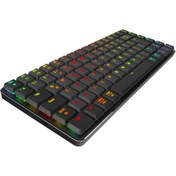 Resim Rampage W-GRANITE Siyah/Gri Low Profile RED SWITCH Q RGB 2,4 ghz+ BT Mekanik Gaming Oyuncu Klavye 