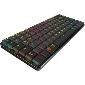 Resim Rampage W-GRANITE Siyah/Gri Low Profile RED SWITCH Q RGB 2,4 ghz+ BT Mekanik Gaming Oyuncu Klavye 