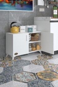 Resim Kenzlife Mutfak Dolabı Rabia 068*070*032 Byz Kapaklı Ayaklı Banyo Evrak Ofis Kitaplık 