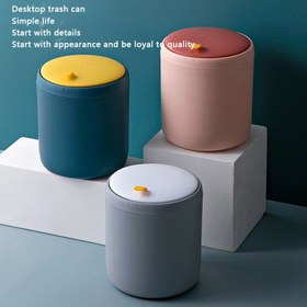 Resim Ofis kullanımı için küçük masaüstü çöp kutusu, ev atıkları için plastik düzenleyici, çeşitli eşyalar için uygundur. 