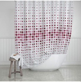 Resim Zethome Evdy Banyo Duş Perdesi 4961 Tek Kanat Pembe 1X180X200 Pembe 