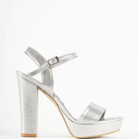 Resim Galip Ayakkabı Rovan Shine Platform Kalın Topuklu Ayakkabı 11 Cm Lame 