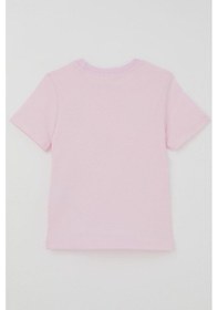 Resim Breeze Kız Çocuk Kısa Kollu Tişört Taşlı Kiraz Baskılı 8-14 Yaş , Pembe 