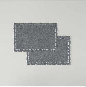 Resim Linens Marly 2'li 45x30 Cm Amerikan Servisi Antrasit Antrasit 