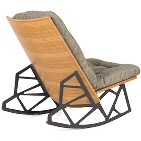 Resim Ninni Sallanır Koltuk Meşe Dokulu Kumaş 