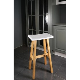 Resim Diva Ahşap Bar Taburesi 