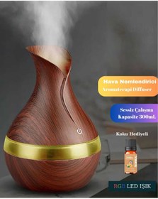 Resim Sarftech Ultrasonik Hava Nemlendirici Aromatik Oda Kokusu 7 Renk Led Işıklı 300ml 