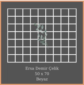Resim ERSA DEMİR ÇELİK Tel Pano Metal Duvar Panosu Ersapano Classic 50x70 Beyaz 
