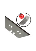 Resim Trapez Maket Bıçağı Yedeği 19mm Trapezoid Falçata Üçgen Baklava Kısa Yedek Bıçak -10 Lu Paket 