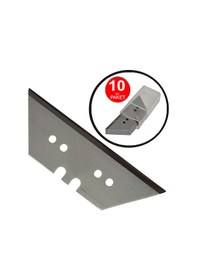 Resim Trapez Maket Bıçağı Yedeği 19mm Trapezoid Falçata Üçgen Baklava Kısa Yedek Bıçak -10 Lu Paket 