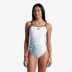 Resim Arena Light Floral Kadın Beyaz Yüzücü Mayosu 