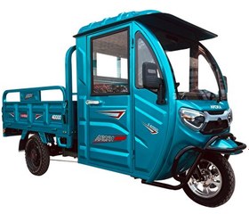 Resim Arora E-Kargo 3 Tekerli Kapalı Kabinli Kasalı Elektrikli Motosiklet Mavi 