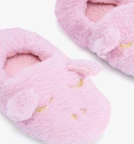 Resim Penti Açık Pembe Kız Çocuk Unicorn Desenli Nakışlı Ev Patiği 