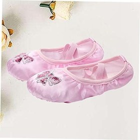 Resim Dans Için Yoga Ayakkabıları Sivri Ayakkabı Terlik Bale Daireler Bale Terlikleri Jimnastik Yoga Ayakkabıları Tek Bale Ayakkabıları Lirik Ayakkabı Bale Ayakları Kız Çocuk Kurdele 