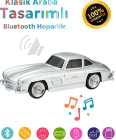 Resim Polygold Klasik Model Araba Kablosuz Hoparlör TF Kart USB Bluetooth FM Radyo Aux Destekli Bluetooth Speaker 