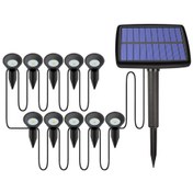 Resim Reedark 10'lu Solar Bahçe Aydınlatma Seti - Su Geçirmez, 10 Saat Çalışma, Otomatik Açma/kapama, Dış Mekan Dekorasyonu Ilık Beyaz 