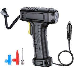 Resim Aubyhe St-5007 Arabalar İçin Taşınabilir Elektrikli Hava Pompa: 17 Silindir, 20l/dak Akış, Otomatik Durma, Led Aydınlatma, Pervane Gösterge, 120w 