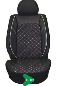 Resim K-Design ELİT JAKAR YASTIKLI KOLTUK KILIFI TİCARİ SERİSİ SİYAH BEYAZ RL922 