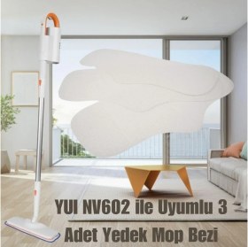 Resim Yuı NV602 Çok Fonksiyonlu Buharlı Temizlik Makinesi ile Uyumlu Yer Bezi 3'lü 