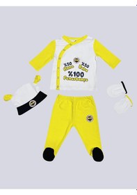 Resim Bebek %100 Fenerbahçe Hastane Çıkışı Beyaz - Sarı 