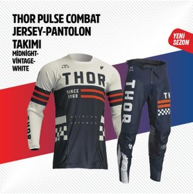 Resim THOR SİYAH BEYAZ JERSEY PANTOLON TAKIMI 
