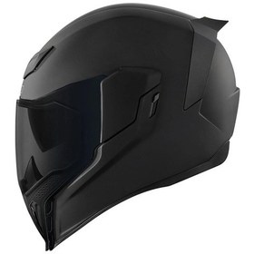 Resim Icon Airflite Dark Kapalı Motosiklet Kaskı Mat Siyah 